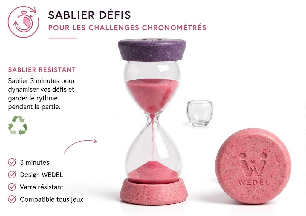 Sablier WEDEL pour défis chronométrés